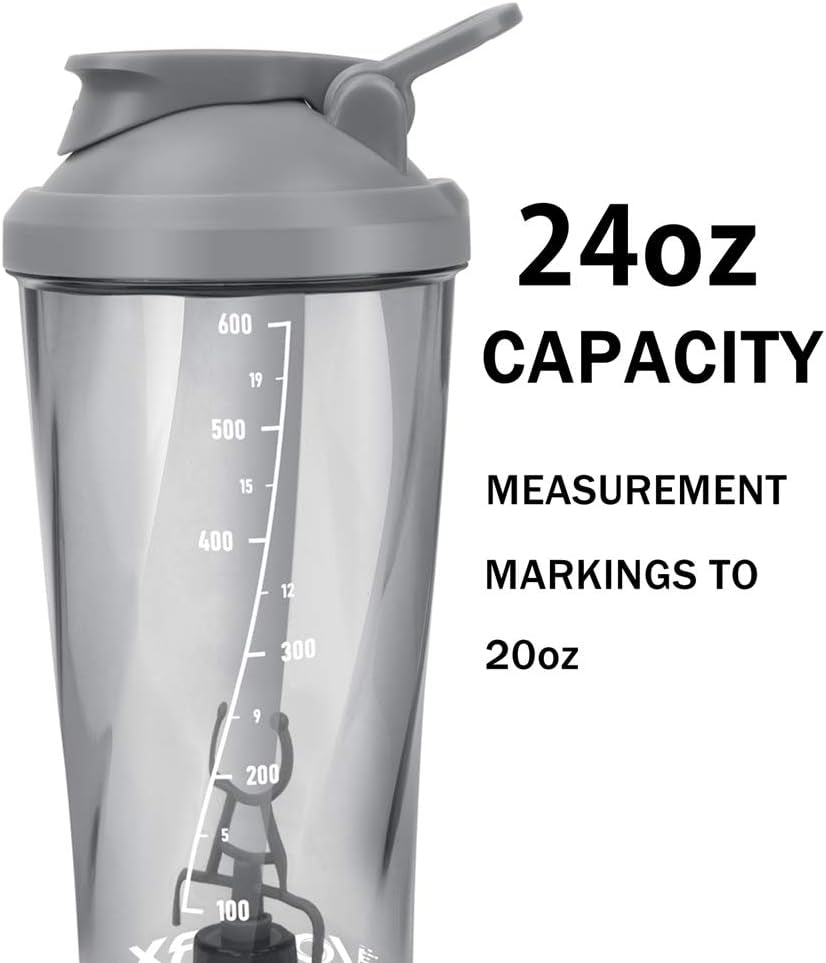 Premium Electric Protein Shaker Bottle, Made with Tritan - BPA Free - 24 Oz Vortex Portable Mixer Cup/Usb Rechargeable Shaker Cups for Protein Shakes