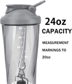 Premium Electric Protein Shaker Bottle, Made with Tritan - BPA Free - 24 Oz Vortex Portable Mixer Cup/Usb Rechargeable Shaker Cups for Protein Shakes