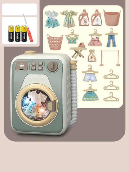 Mini Cleaning Toy Set Simulation Small Household Appliances Series Small Washing Machine Cleaner Play House Doll Set