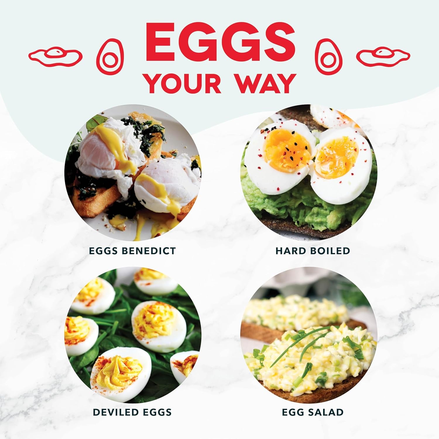Rapid Egg Cooker: 6 Egg Capacity Electric Egg Cooker for Hard Boiled Eggs, Poached Eggs, Scrambled Eggs, or Omelets with Auto Shut off Feature - Yellow