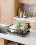 Dish Drying Rack- Space-Saving Dish Rack, Dish Racks for Kitchen Counter, Stainless Steel Kitchen Drying Rack