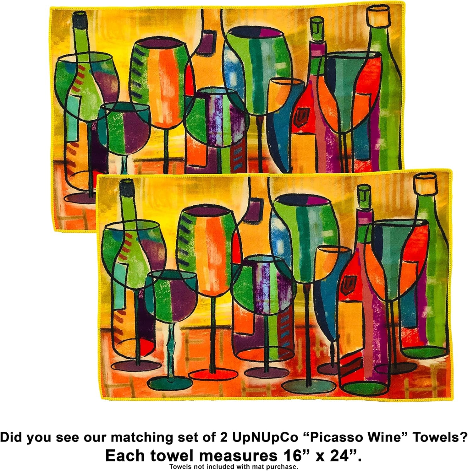 Artistic Beautiful anti Fatigue Kitchen Unique Floor Mats - Pain Relief Padded Mats in Front of Sink - Memory Foam 47" X 17.5" X 10Mm Picasso Wine