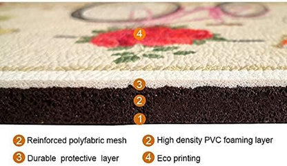 Artistic Beautiful anti Fatigue Kitchen Unique Floor Mats - Pain Relief Padded Mats in Front of Sink - Memory Foam 47" X 17.5" X 10Mm Picasso Wine