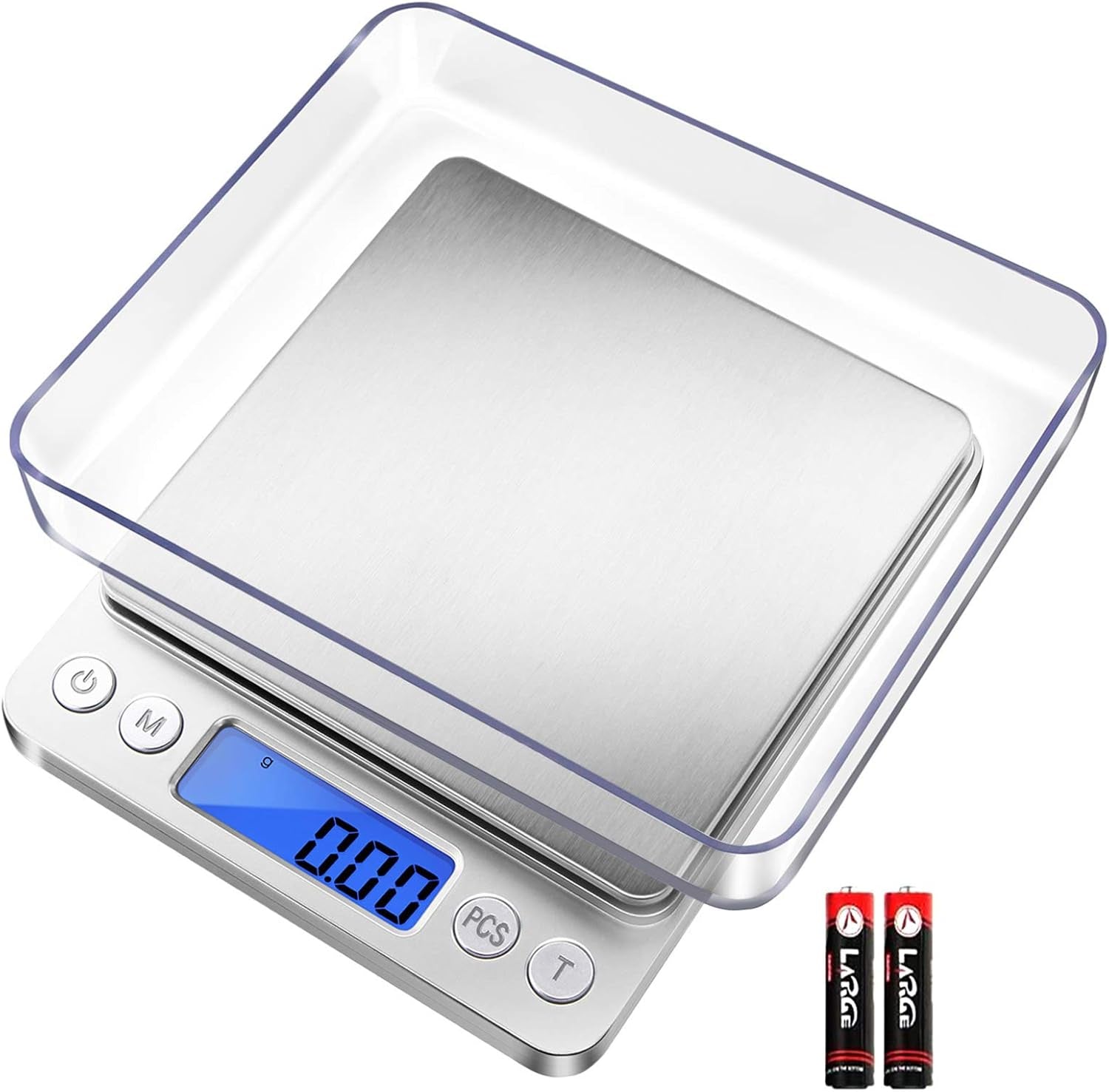 Digital Gram Scale .01 Gram Accuracy, 500G Small Jewelry Scale, Mini Kitchen Food Scale for Herb, Powder, Gold, Coin - Weight Gram and Oz