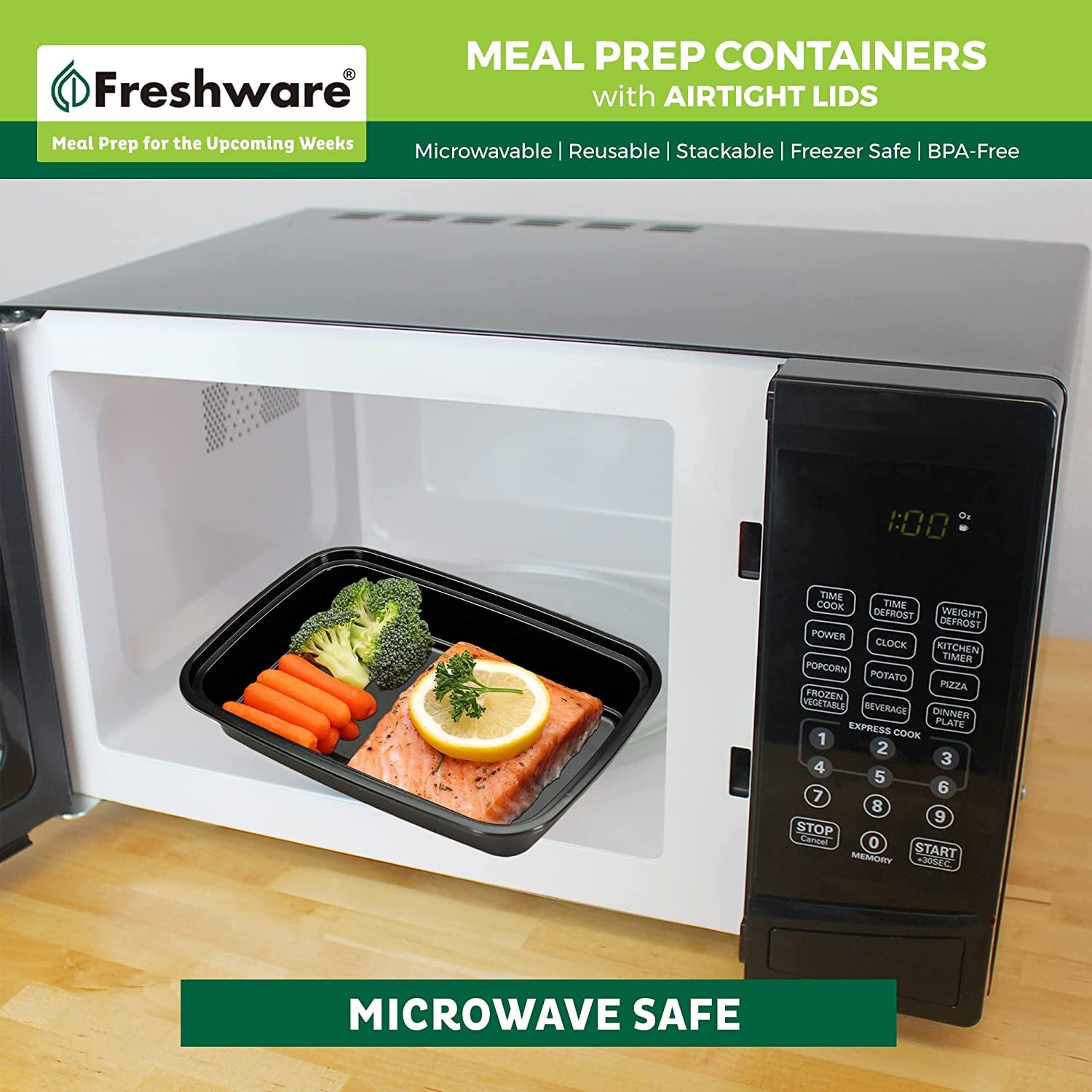 Meal Prep Containers [50 Pack] 1 Compartment Food Storage Containers with Lids, Bento Box, BPA Free, Stackable, Microwave/Dishwasher/Freezer Safe (16 Oz)