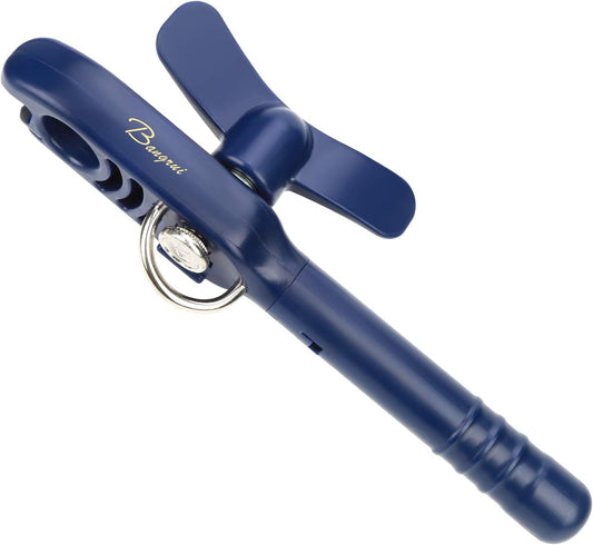 Home Kitchen Restaurant Safety Bottle Jar Wine Manual Can Opener& Professional 4-In-1 Can Opener Keeps Smooth Edges. with a Corkscrew Folded in the Lever. Best Gadget for Kitchen Use (Blue)
