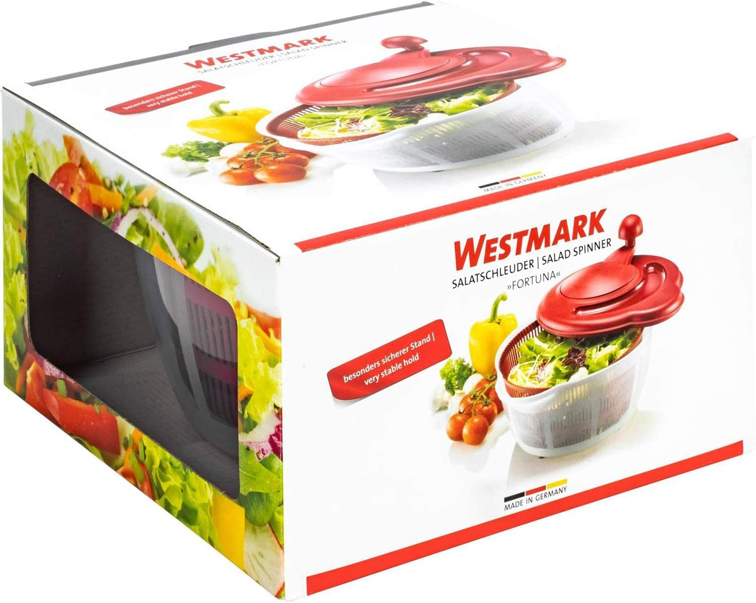 Germany Vegetable and Salad Spinner with Pouring Spout (Red)
