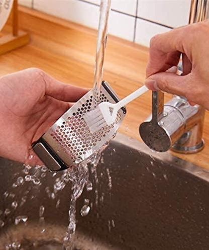 Garlic Press Rocker Stainless Steel, Garlic Mincer Garlic Chopper Garlic Presser Clove Crusher Masher Mincing Kitchen Pounding Tool
