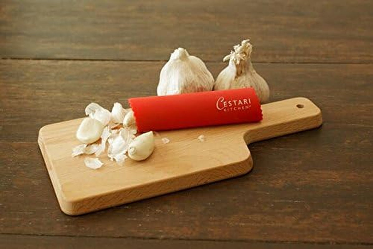 Silicone Garlic Peeler Roller – Garlic Skin Remover Tube – Easy to Use, Bpa-Free, Odor-Resistant – Dishwasher Safe Kitchen Tool – Red