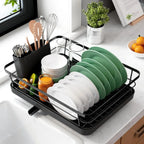 Dish Drying Rack- Space-Saving Dish Rack, Dish Racks for Kitchen Counter, Stainless Steel Kitchen Drying Rack