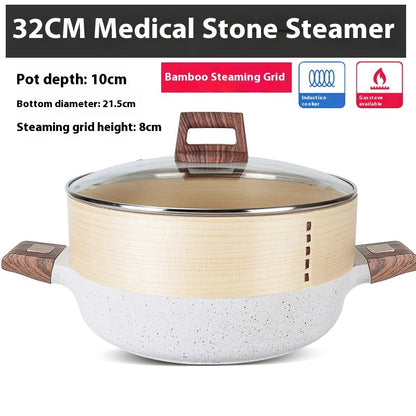 Household Rice Stone Large Capacity Stainless Steel Soup Pot
