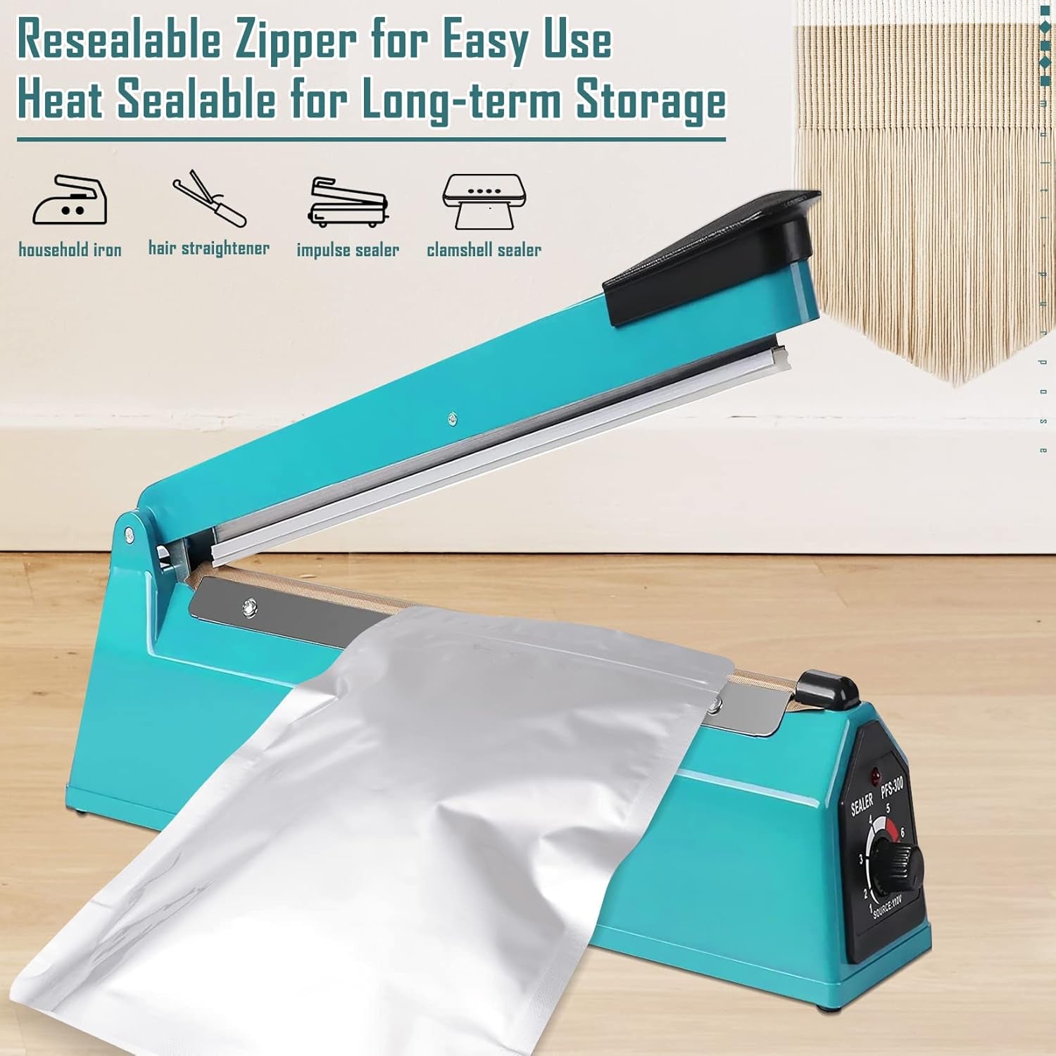 50 Pack Extra Thick 9.4 Mil 7''X10''-1 Quart Mylar Bags for Long-Term Food Storage with 50 Labers,Resealable Smell Proof Heat Sealable Bags for Edible Packaging,Stand-Up Foil Pouch Bag for Rice Tea