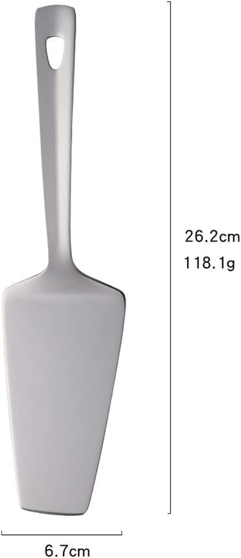 Cake Server, Buygo Pie Server Stainless Steel Pizza Spatula with Mirror Polish, 10.31 Inch Long, Silver
