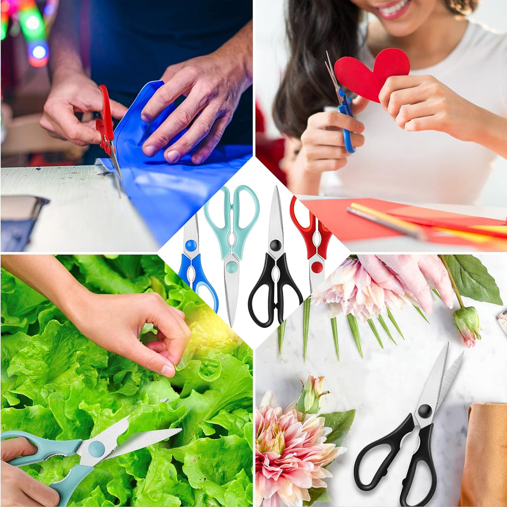 Kitchen Shears, Heavy Duty Cooking Scissors, Dishwasher Safe, Stainless Steel Sharp Utility Shears for Herbs, Poultry, Chicken, Meat