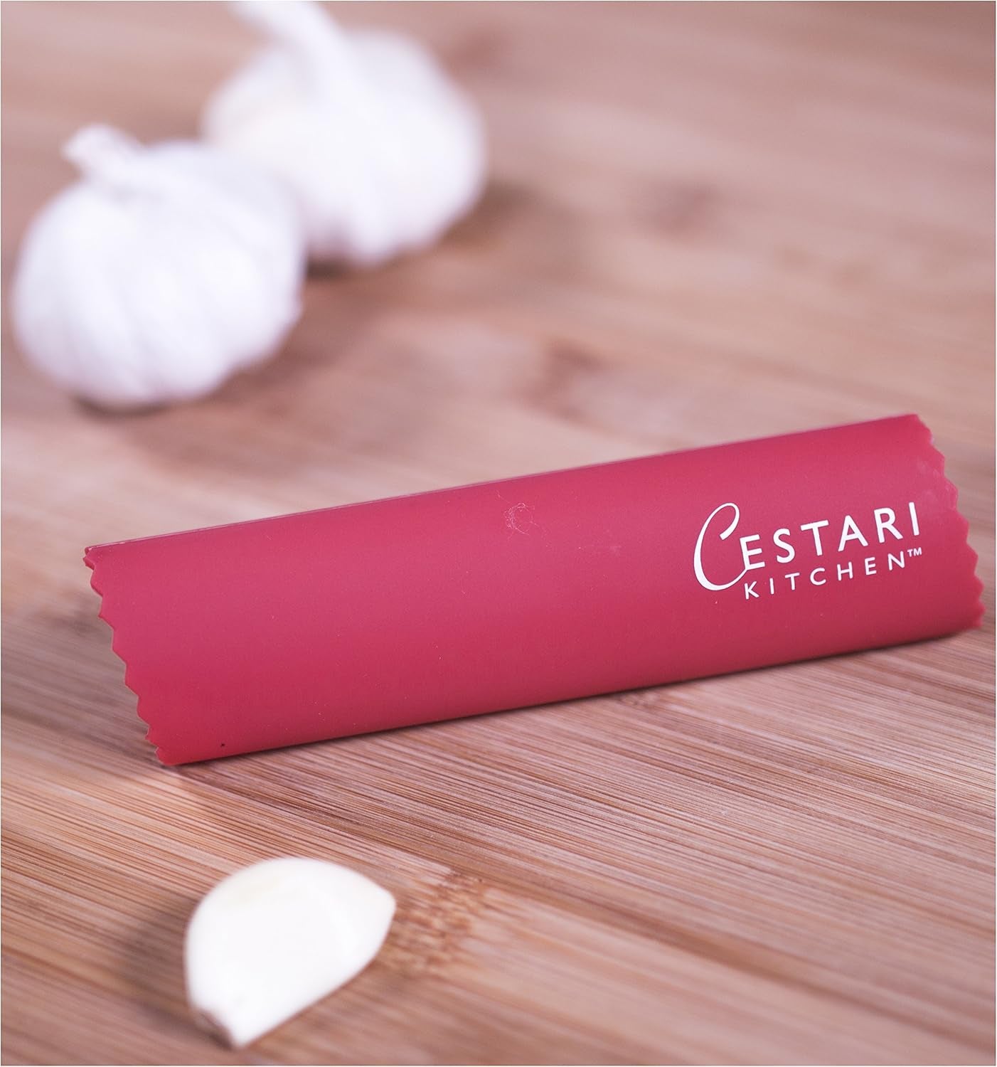 Silicone Garlic Peeler Roller – Garlic Skin Remover Tube – Easy to Use, Bpa-Free, Odor-Resistant – Dishwasher Safe Kitchen Tool – Red