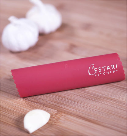 Silicone Garlic Peeler Roller – Garlic Skin Remover Tube – Easy to Use, Bpa-Free, Odor-Resistant – Dishwasher Safe Kitchen Tool – Red