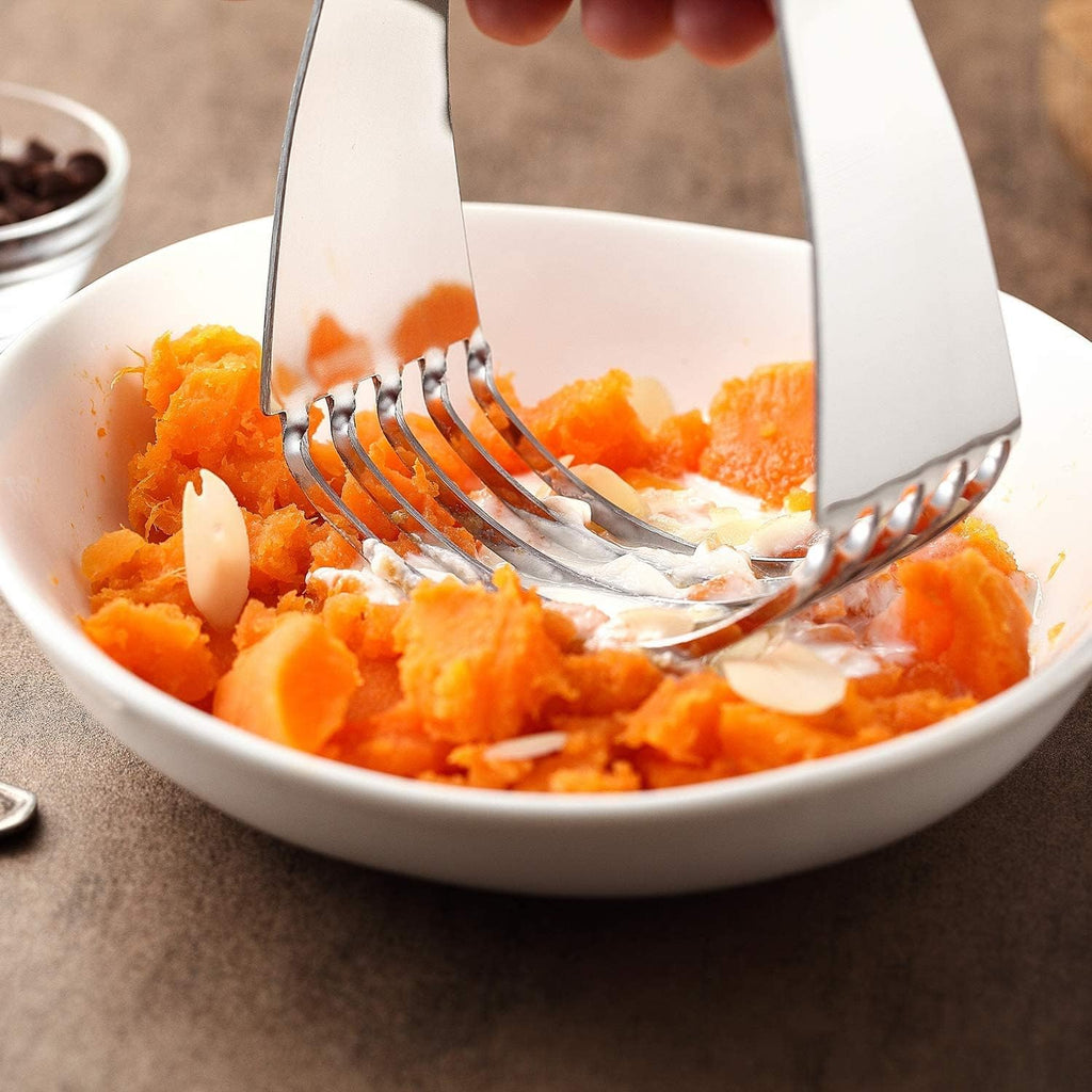 Dough Blender, Top Professional Pastry Cutter, Heavy Duty Baking Tool with Stainless Steel Blades, Medium Size, Red