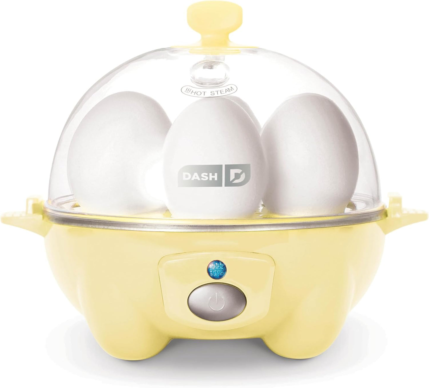 Rapid Egg Cooker: 6 Egg Capacity Electric Egg Cooker for Hard Boiled Eggs, Poached Eggs, Scrambled Eggs, or Omelets with Auto Shut off Feature - Yellow