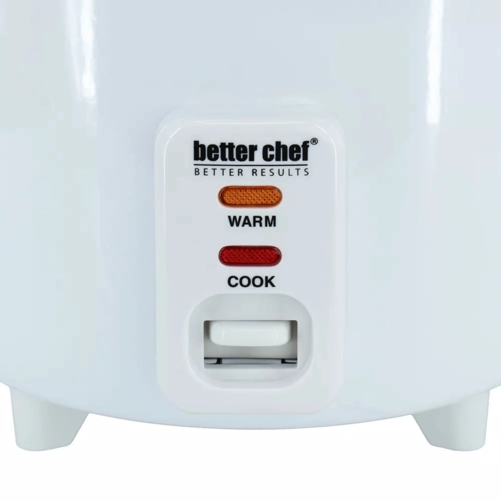 Better Chef 3 Cup - 6 Cups Cooked - Rice Cooker with Measuring Cup and Rice Paddle